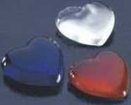 Lovely Glass Heart Paperweights