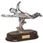 Antique Silver/Gold Resin Figure - Swimmer on Artistic Waves thumbnail