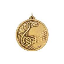 Hot Stamped Bronze Medal - Beautifully Designed Music Medal
