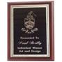 Presentation Plaque - Brass Front Mounted onto Wood thumbnail