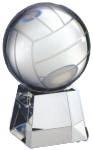 Optical Crystal Volleyball with Clear Base