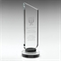 CBG6 Clear Glass Plaque With Black Neck And Round Base 