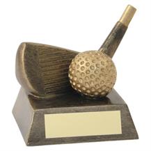 JR2-RF92 Bronze/Gold Resin Golf 'Wedge' Trophy 