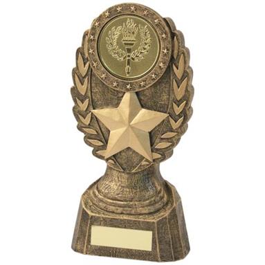 JR9-SW52 Bronze/Gold Star+Wreath Generic Trophy 
