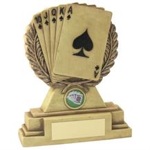 JR40-LW23 Cream/Bronze Laurel Wreath 'Cards' Trophy 