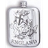 Stamped George & Dragon Pewter Flask