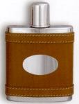 Drinking Flask bound in Leather - Screw Top