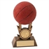 Bronze/Gold/Orange Basketball On Strikes Trophy