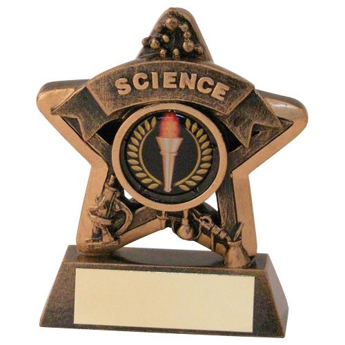 JR44-RF403 Bronze/Gold Science Mini Star Trophy(1In Centre)
