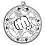 Martial Arts Medal Silver M74S thumbnail