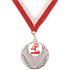 Little Kickers Silver Medal and Red White Ribbon