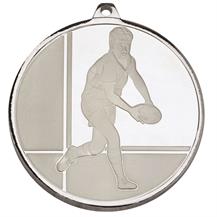 AM2010.02 Silver 50mm Rugby Medal
