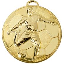 AM931G 60mm Gold Football Medal
