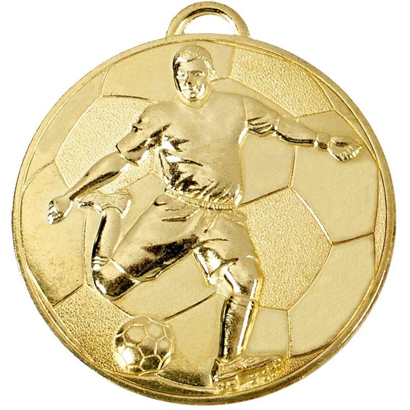 AM931G 60mm Gold Football Medal