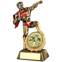 Boxing Trophy 3 Sizes Brz|Pew|Red Male Boxing Figure With Star Backing Resin 