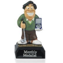 4inch Hand Painted Golf Figure -  Monthly Medalist - H10