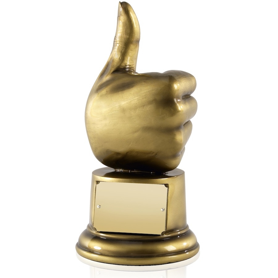 Well Done - Thumbs Up Resin Achievement Award