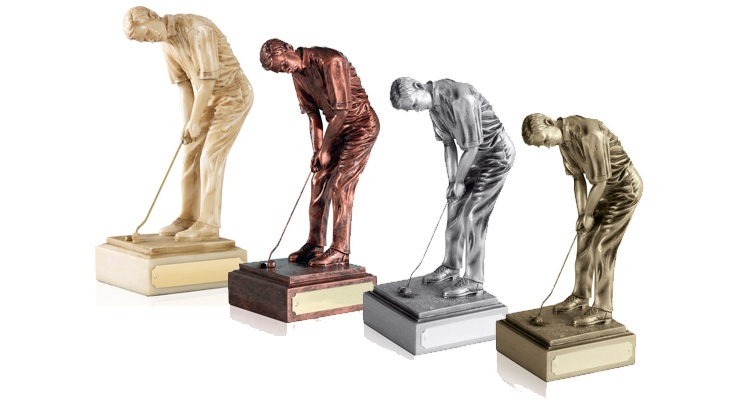 8 inch Golf Champion Figures - 4 Finishes