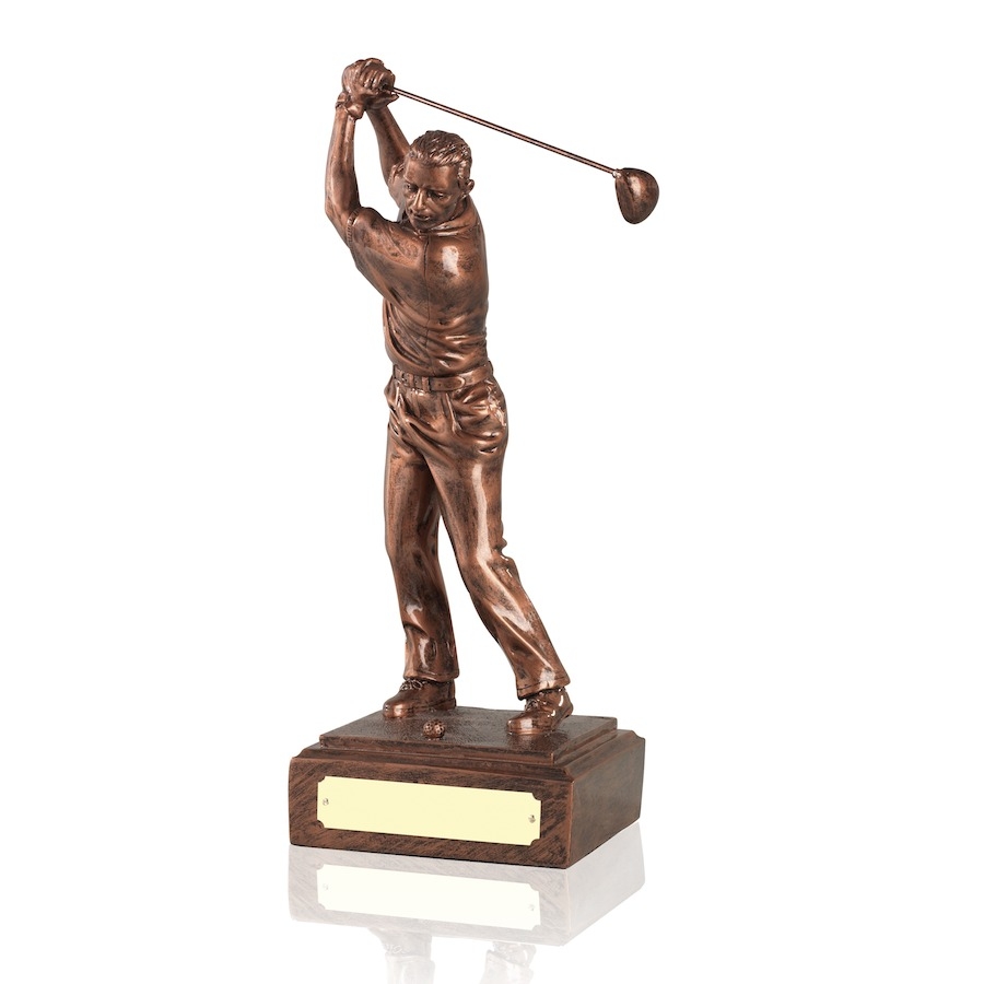 Old English Copper Finish Golf Figures - Available in 3 sizes CRS34-36
