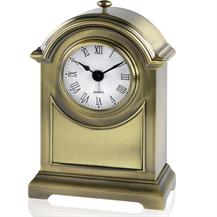 Heavy Metal Antique Brass Finish Arch Clock