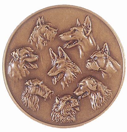 Faceted Dog Medal - 169