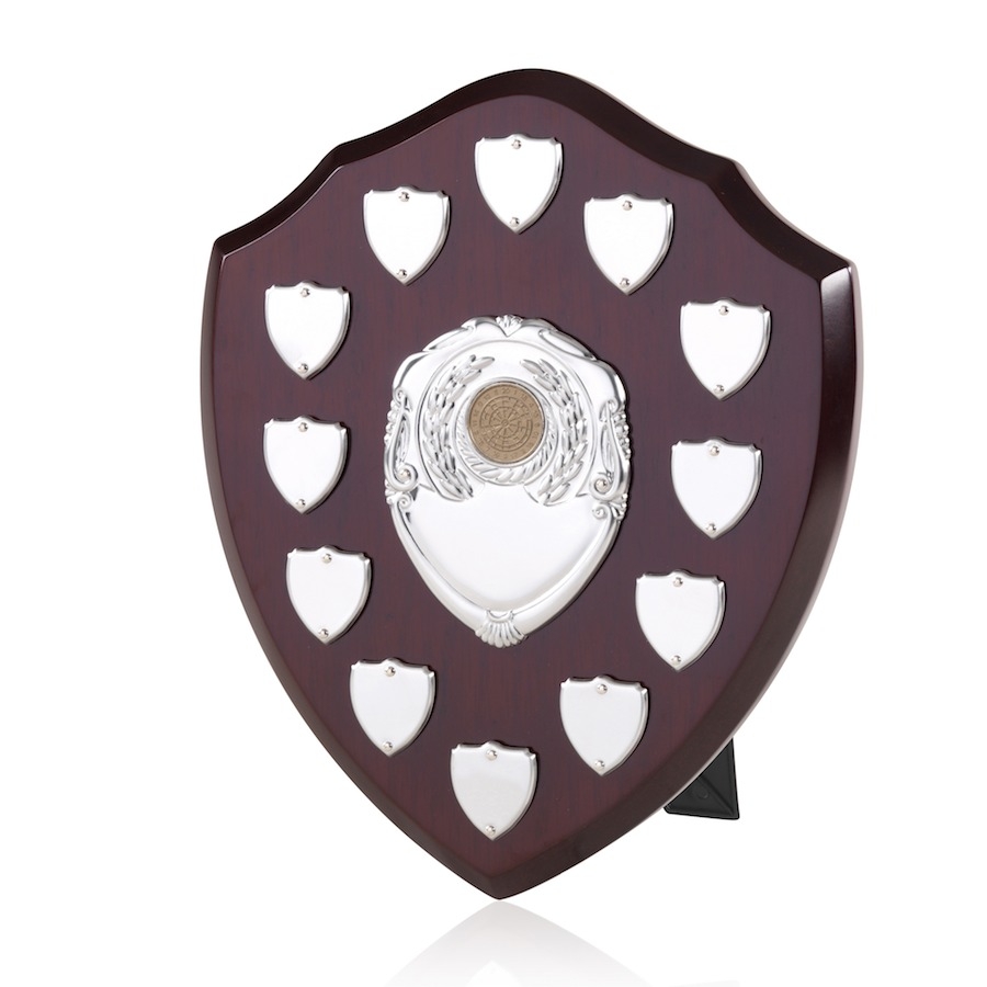 ANNUAL SHIELD HIGH QUALITY WOODEN PERPETUAL TROPHY AWARD 14 SIDE SHIELDS BPS12 