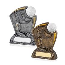 Antique Bronze and Silver Finish Resin Golf Awards - GX013 and GX014