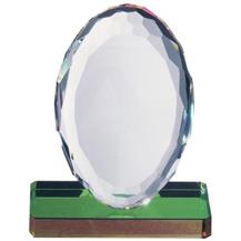 Optical Crystal Desktop Diamond Award - Oval