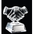 TB27-J500 Glass Handshake Paperweight Trophy