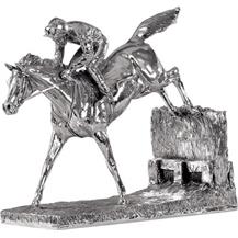 Sterling Silver 'Horse and Jockey - Over The Sticks'