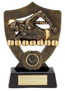 Resin Swimming Award with Backplate - Male Front Crawl / Freestyle