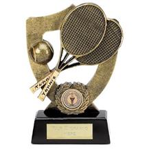 Resin Tennis Trophy with Backplate