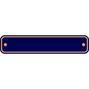 30.5 x 6.5cm Polished Brass Sign - Blue Rectangle thumbnail