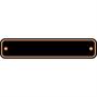 30.5 x 6.5cm Polished Brass Sign - Black Rectangle thumbnail