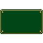 30 x 18cm Polished Brass Sign - Green Rectangle thumbnail