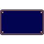 30 x 18cm Polished Brass Sign - Blue Rectangle thumbnail