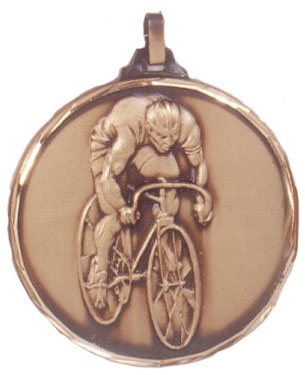 Faceted Cycling Medal - Solo