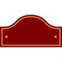 Maroon Polished Brass Sign - Bridge thumbnail