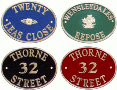 Polished Brass Oval Signs