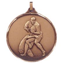 Faceted Rugby Medal
