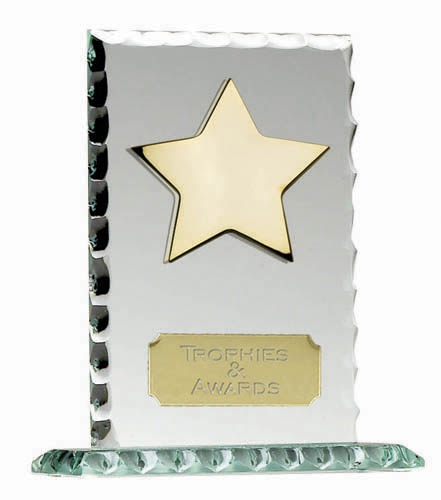 Pearl Edge Star Jade Glass Award